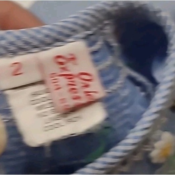 Cute Vintage Orient Express Girls Sz 2 Easter Dress Gingham Smocked Embroidered - Picture 12 of 13